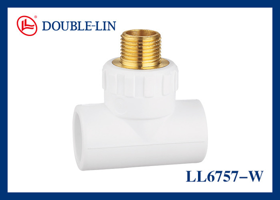 1/2" - 2" Erkek Tee Pirinç PPR Bağlantı Parçası, Evsel Su Kontrolü İçin