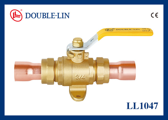 Kollu Lehimleme 40mm X 40mm Pirinç Gaz Küresel Vana