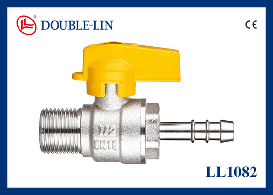 Erkek X hortum bağlantısı PTFE mühürlemiş tunç gaz vanaları