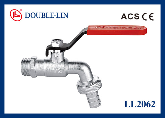 Krom Kaplamalı 16 Bar 1/2" x 1/2" Pirinç Bahçe Musluğu