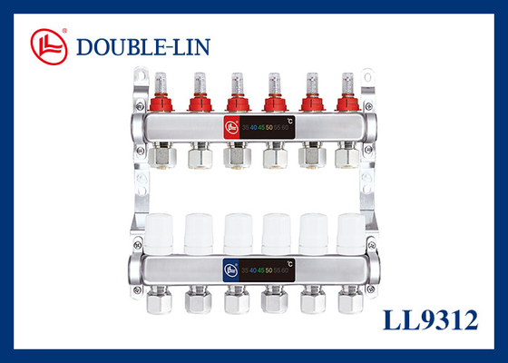 ISO228 Dişli 10 Bar Pirinç Manifold, 16-2.0 20-2.0 Adaptör Boyutu ve HPB 57-3 Pirinç Malzeme