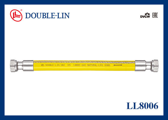 F1/2" X F1/2" Paslanmaz Çelik Oluklu Hortum