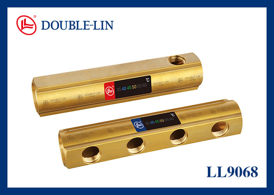 Merkez mesafesi 50mm 1/2'in 1" Bakır Manifold 16 Bar