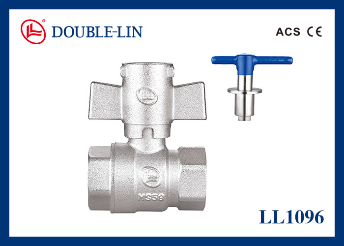 1/2 " - 1 " Dişi X Dişi 25 Bar Kilitlenebilir Tip Pirinç Küresel Vana