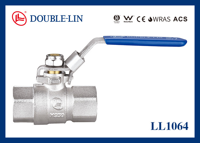 1/4" - 4" Dişi X Dişi Uzun Dişli 25 Bar Pirinç Kilitlenebilir Küresel Vana, Paslanmaz Çelik Kol ile