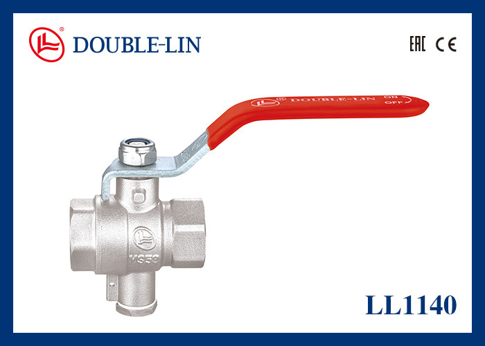 1/2 " - 1 1/2 " 16 Bar Pirinç Küresel Vana, Düz Kolu ile Prob Bağlantısı