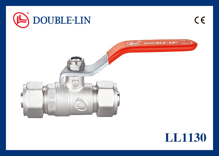 Flat Lever Handle 2 1 2 Brass Ball Valve With Brass Stem Type Double O-Ring And Pipe Connection