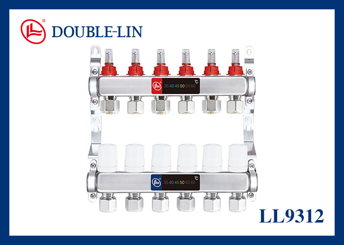 ISO228 Dişli 10 Bar Pirinç Manifold, 16-2.0 20-2.0 Adaptör Boyutu ve HPB 57-3 Pirinç Malzeme