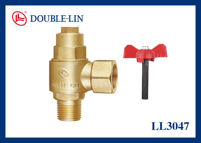 Çok Yönlü PTFE Sızdırmazlık Malzemesi Pirinç Köşe Vana 1/2" 3/4" 1" Birçok Uygulama İçin