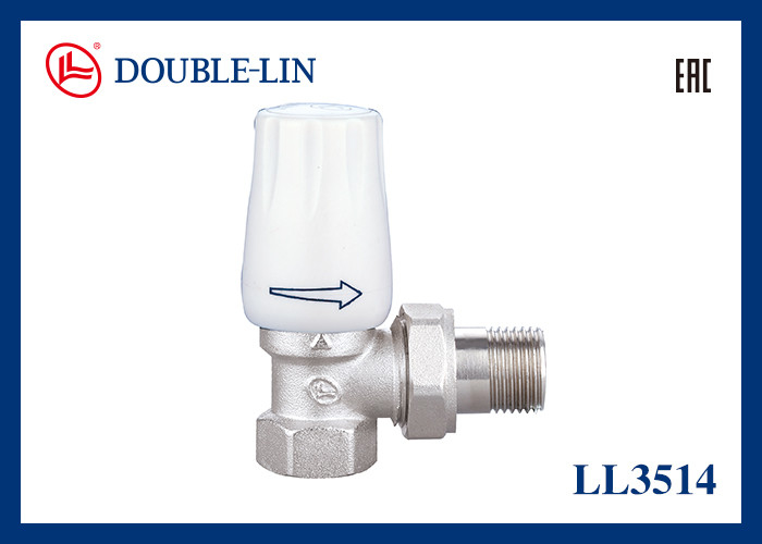 Açı Radyatör Valf Boyutu 1/2 " 3/4 " ISO228 Fil 32 ° F 248 ° F Çalışma Sıcaklığı