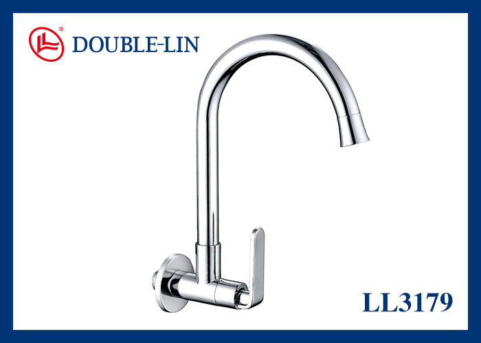 Duvar Tipi Tek Yönlü Lavabo Bataryası, NBR Conta Malzemesi ve 1/2" Boyut
