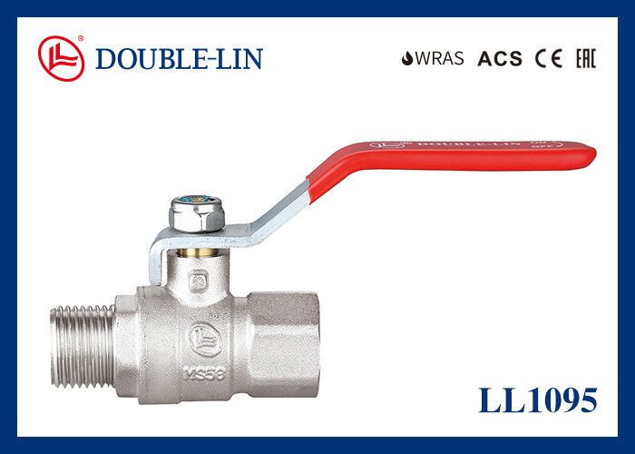 1/4" - 2" Erkek X Dişi Uzun Dişli 25 Bar Pirinç Küresel Vana, Düz Kolu