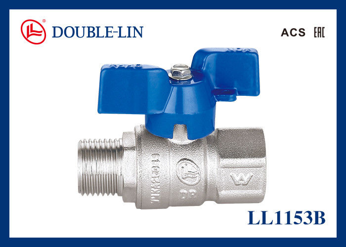 DZR 1/2" - 1" Dişi X Dişi 25 Bar Pirinç Küresel Vana Uzun Dişli T Kolu