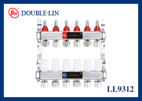ISO228 Dişli 10 Bar Pirinç Manifold, 16-2.0 20-2.0 Adaptör Boyutu ve HPB 57-3 Pirinç Malzeme